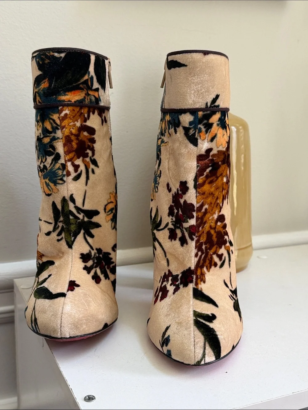 Christian Louboutin Veau Velour Moulamax  Boots Size 37.5/7.5US